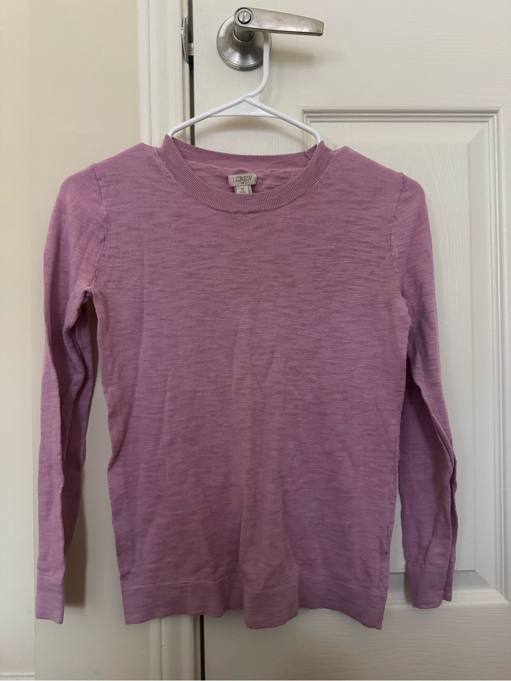 J. Crew Lavender Long-Sleeve Crewneck Tee